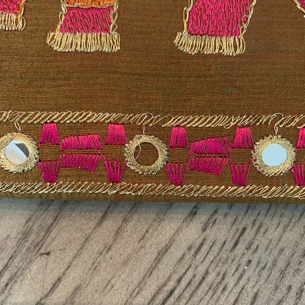Embroidered Bag from India NWOT Brown - Image 2