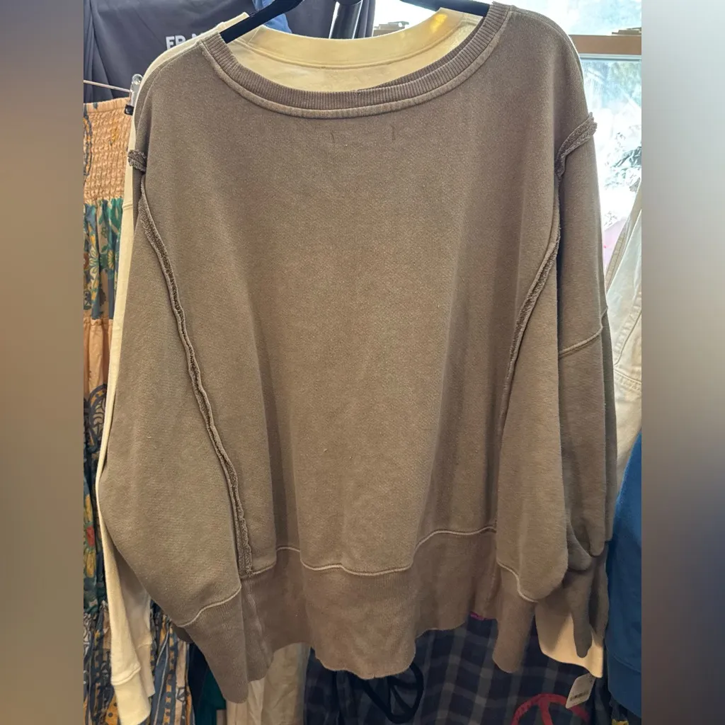 NWOT Free People We The Free Camden Sweatshirt - dolphin - XS - Image 7