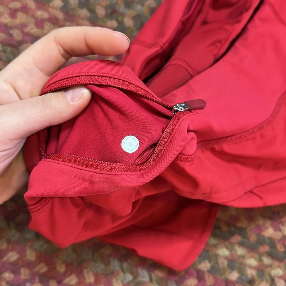 LULULEMON FLAMENCO RED SPEED SHORTS 2.5” - Image 3