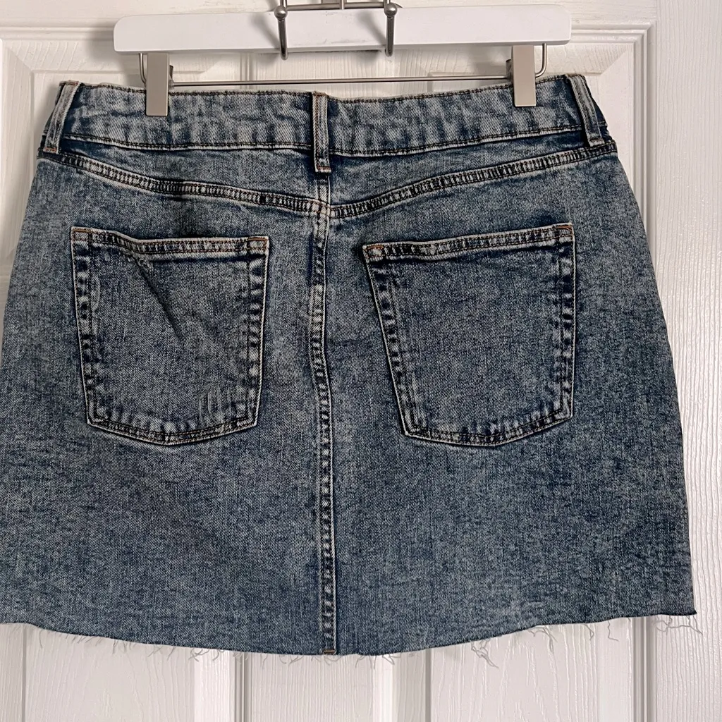 Wild Fable Denim Raw Hem Mink Skirt - Image 4
