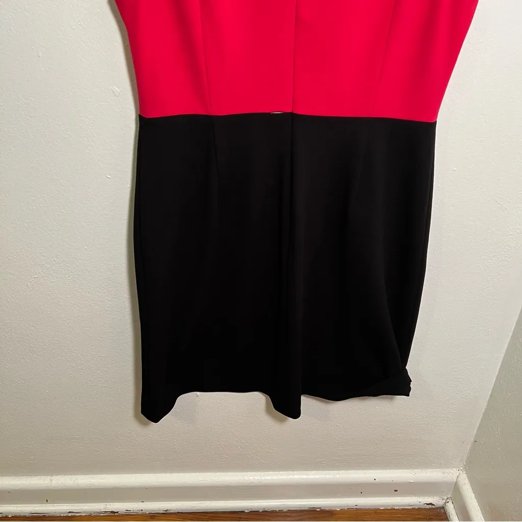 Calvin Klein Sleeveless Dress Tan Pink Black Colorblock 14 - Image 8