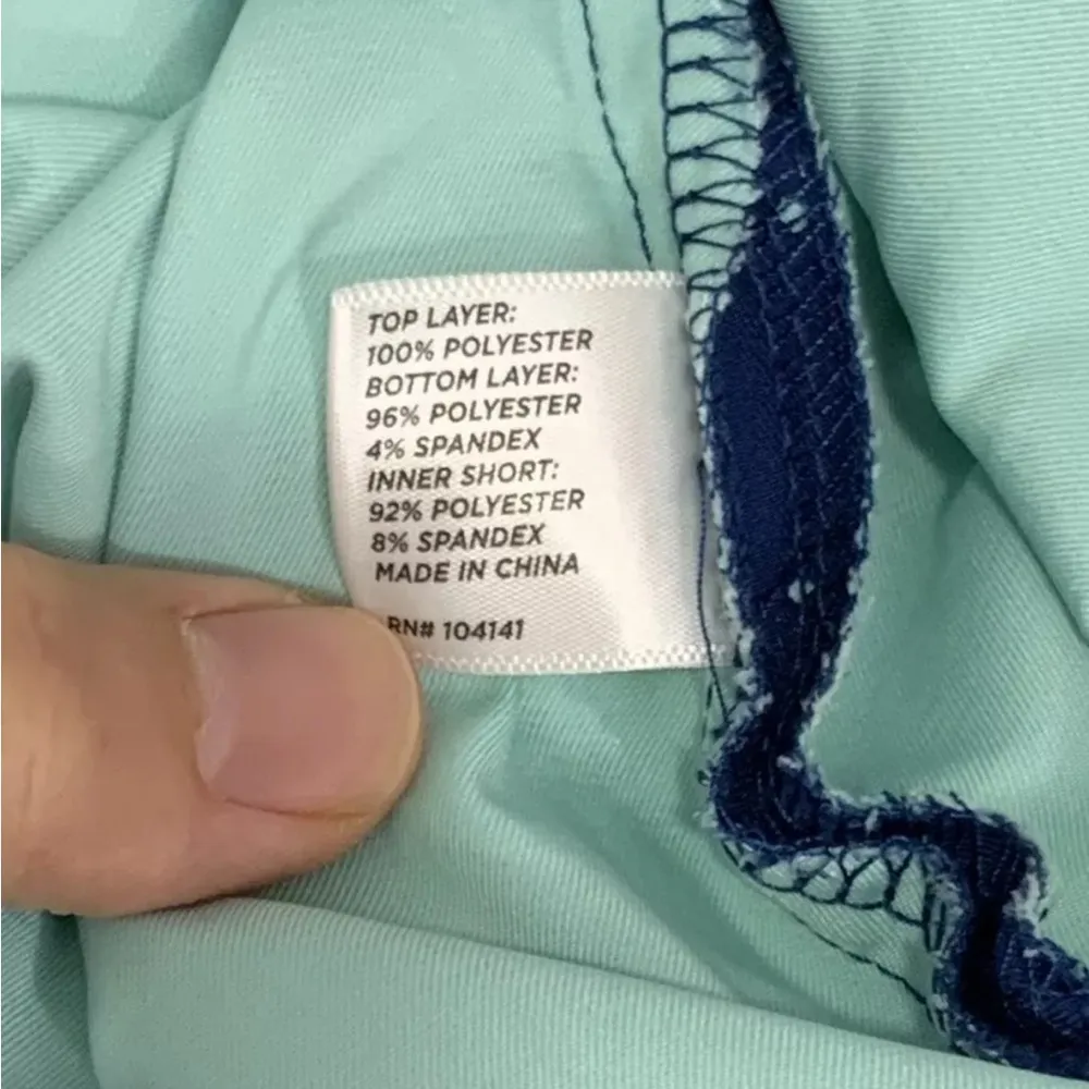 Navy and Teal Blue Eyelet Golf Skort Size 0 - Image 7