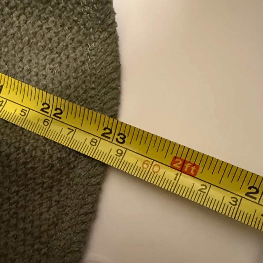 Mudd  Olive Green Tie-Front Button-Down Knotted Top Sweater Size M Waffle Knit - Image 10