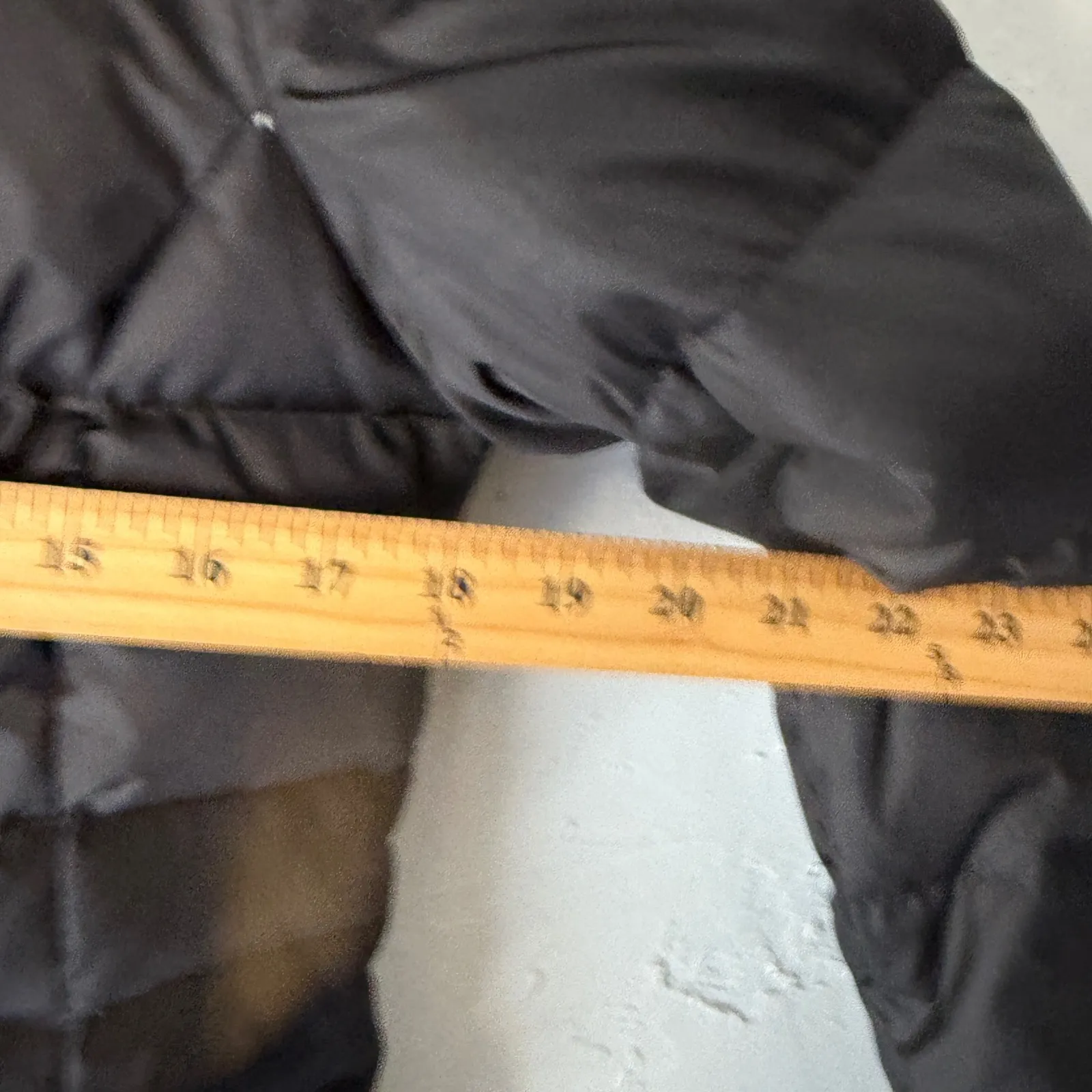 Talbots Women Black Puffer Coat Quilted Full Zip Stand Collar Mid Length Down Sm - Image 8