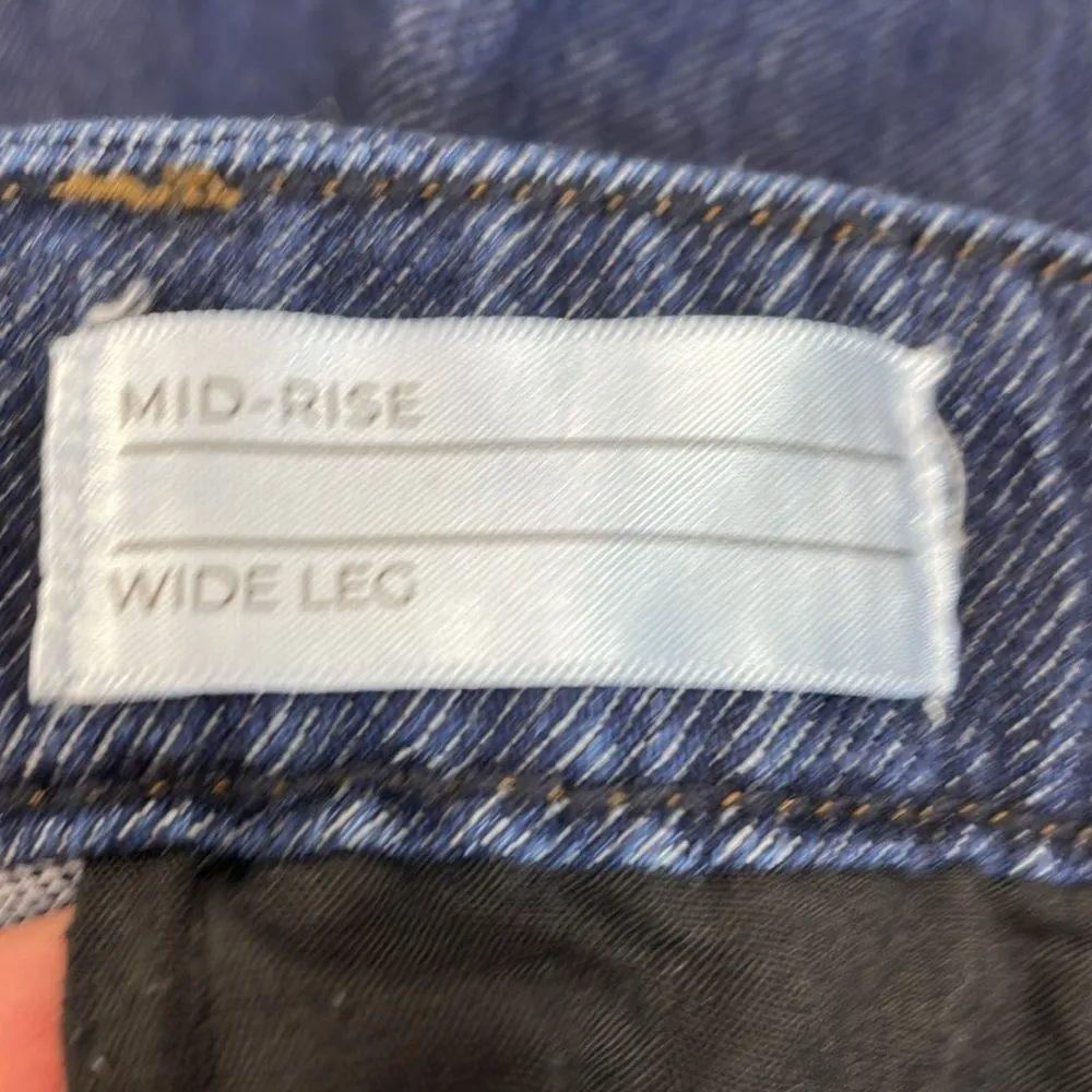 Lane Bryant Mid Rise Wide Leg Dark Wash Blue Denim Jeans size 20 plus size - Image 8