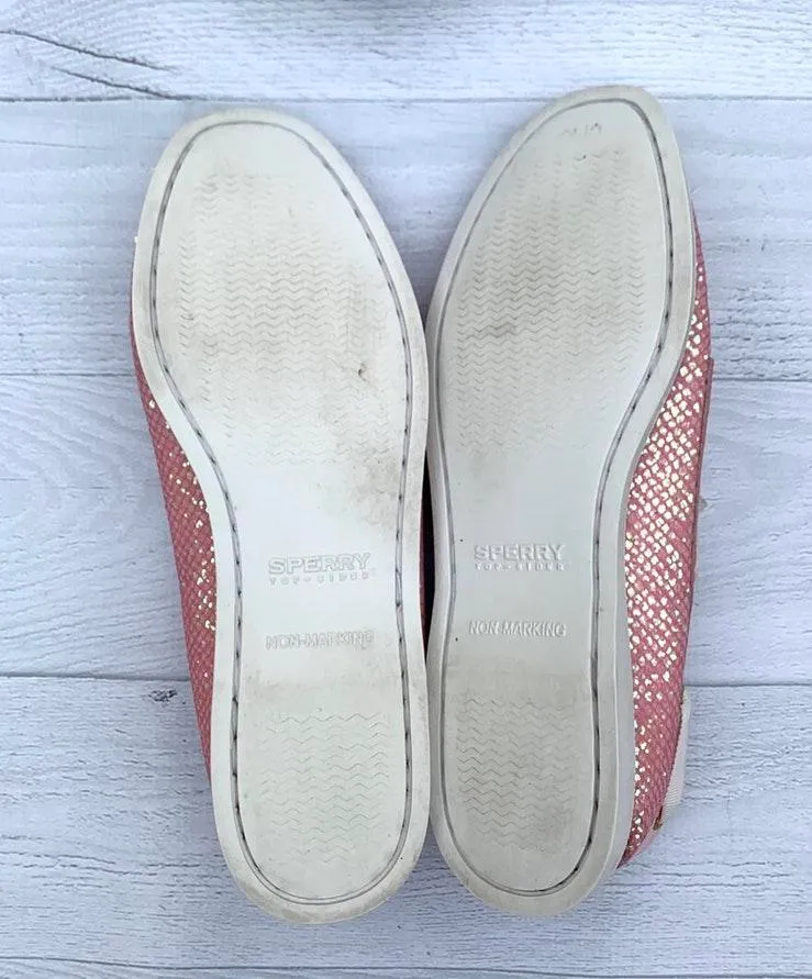 Sperry Top Sider Pink Sequin A/O Rose Gold 9 - Image 5