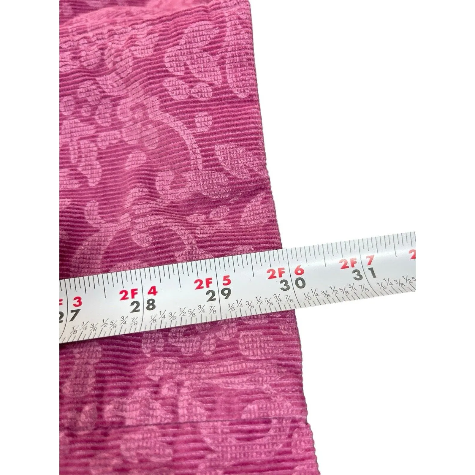 VTG 90s Y2K Denim & Co Women’s S Pink Corduroy Damask Floral Textured Blazer - Image 8