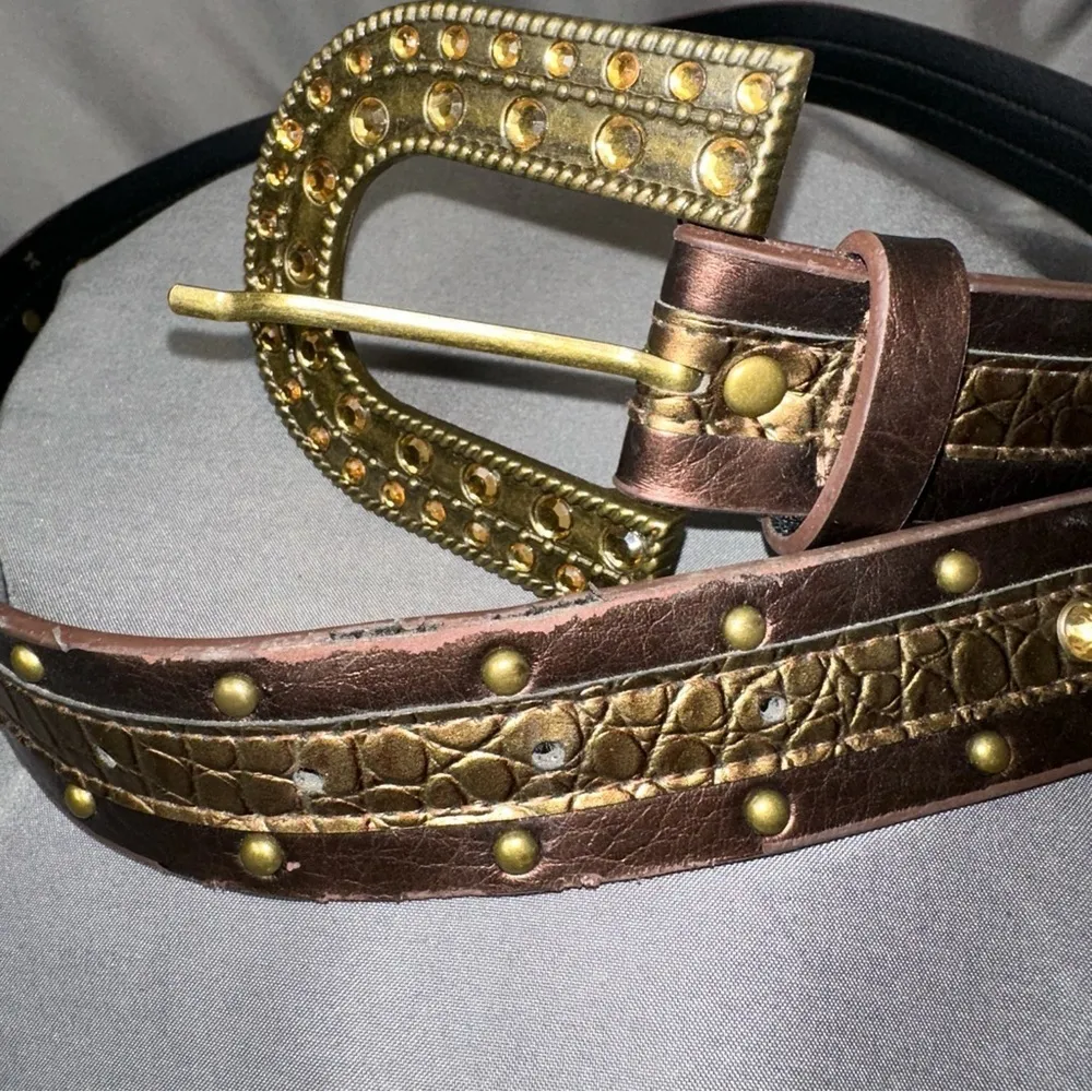 Apt. 9 Belt Womens 6P Faux Leather Studded Boho Hippie Y2K Embellished Cowgirl - Image 6