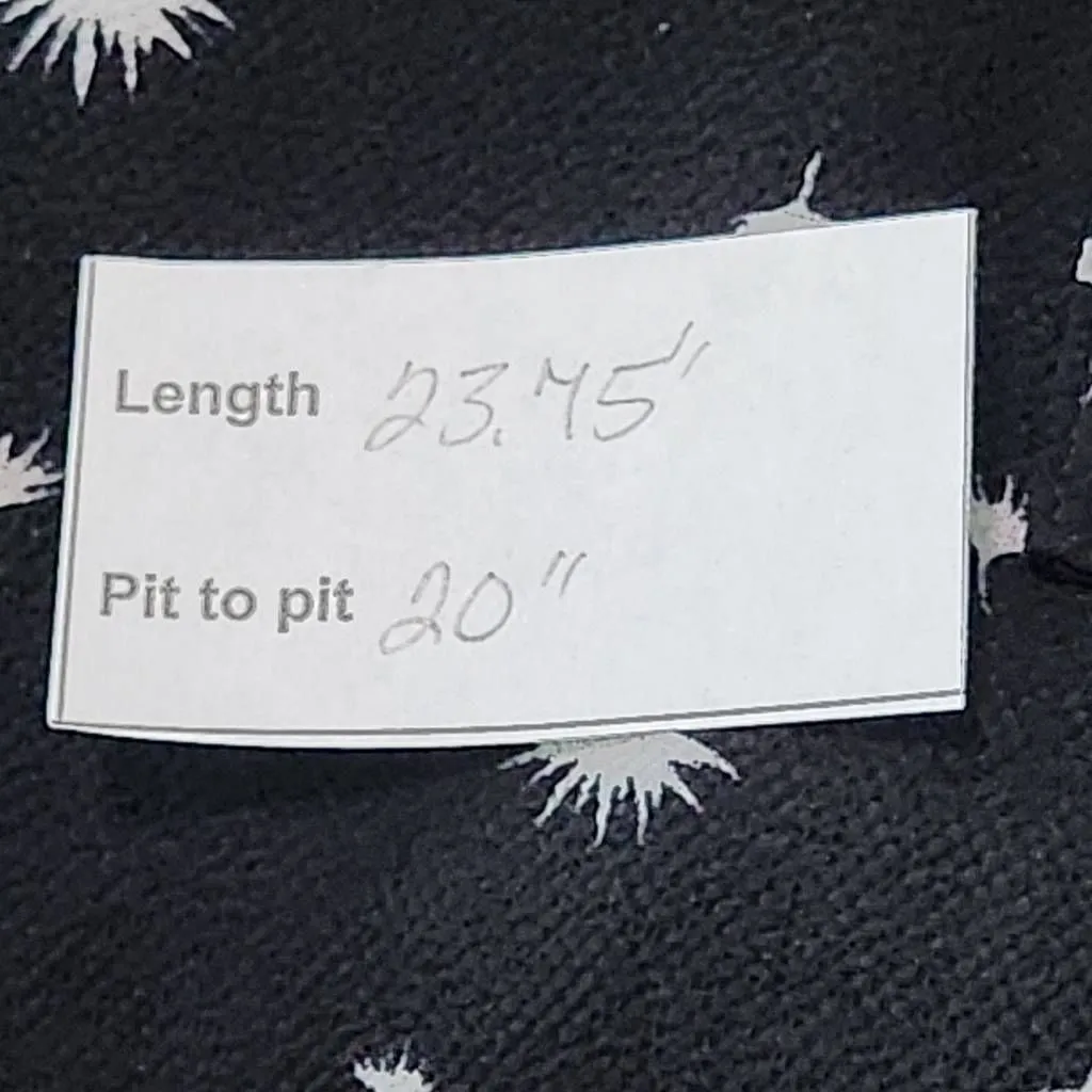 Daniel Rainn Black and White Dandelion Print Blouse Size Small High Low Blouse - Image 9