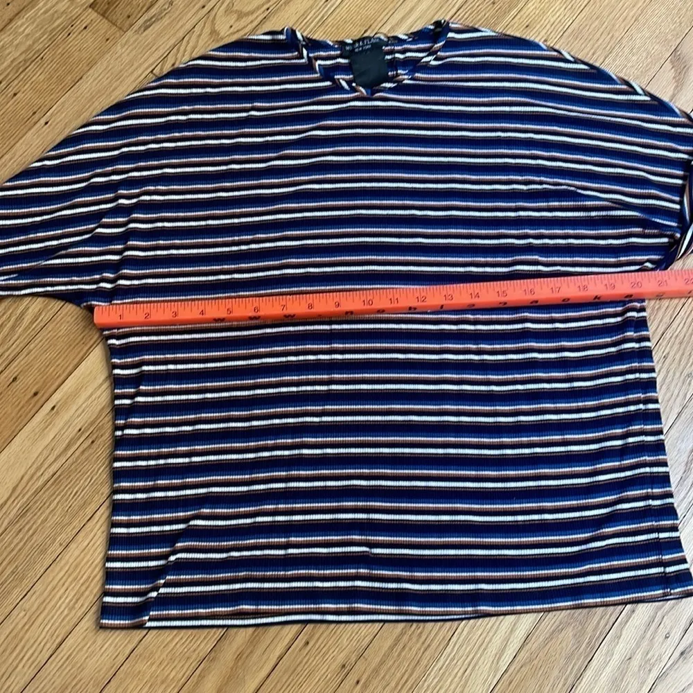 WEAR & FLAIR multicolored striped ribbed t - Image 4