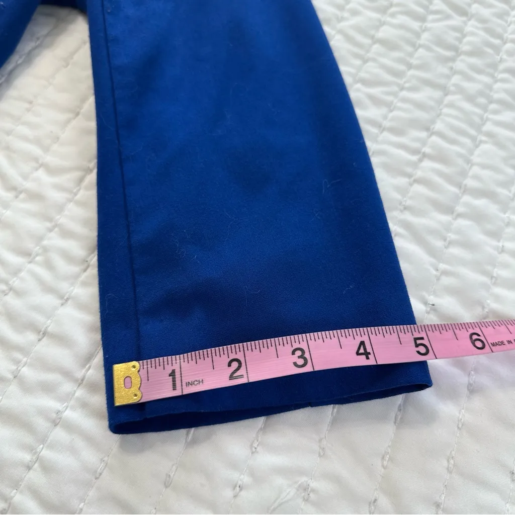 Elegant Royal Blue Women's Blazer 3/4 Sleeves with Shoulder Padding Size L - Image 6