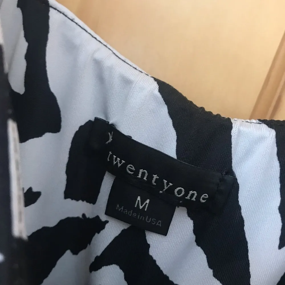 𝅺Forever Twentyone zebra print bubble skirt tank dress Jr M - Image 50