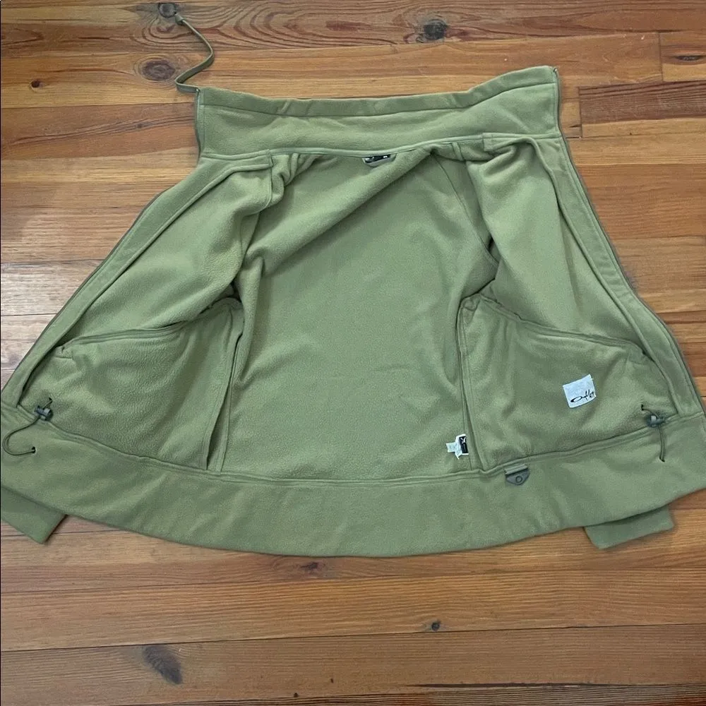 Oakley Olive Green Full Zip Fleece Jacket Womens Size XL Outdoors - Image 4