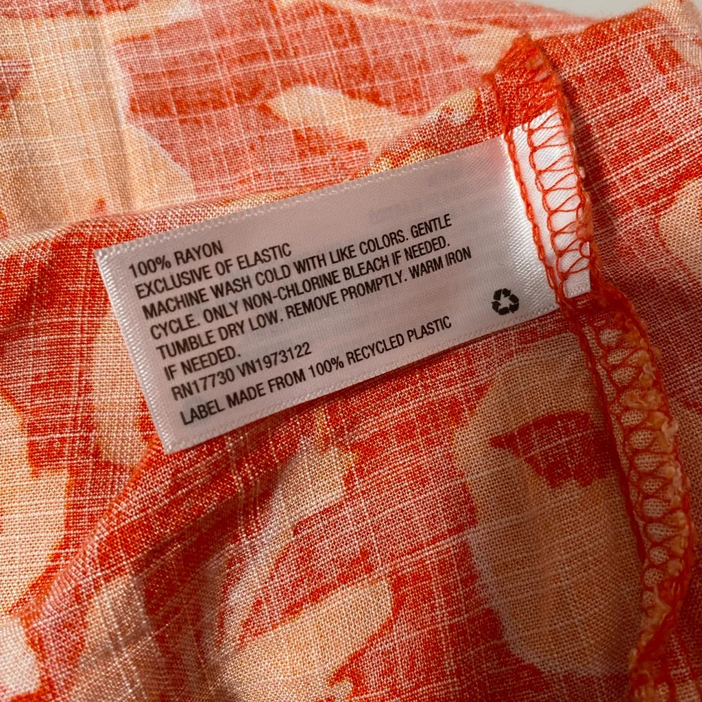 AVA VIV Floral Orange and Yellow Dress 100%Rayon NWOT - Image 9