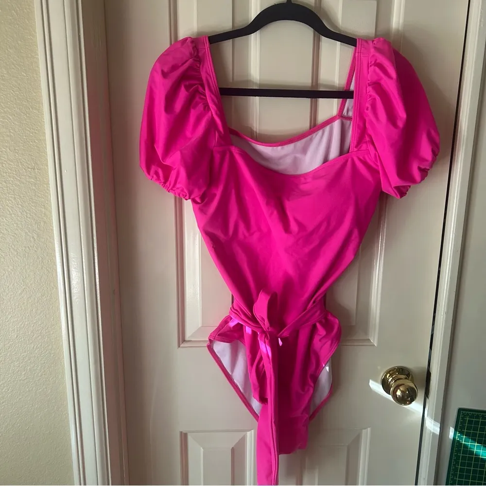 Hot Pink One Piece Bathingsuit - Image 2
