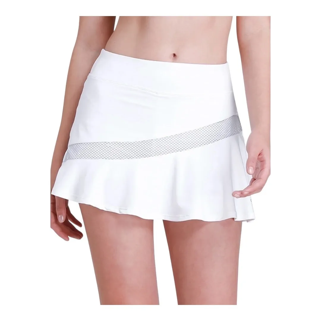Camel Crown White Athletic Tennis Skort Mesh Flounce Hem Women Size Small NWT‎ - Image 3