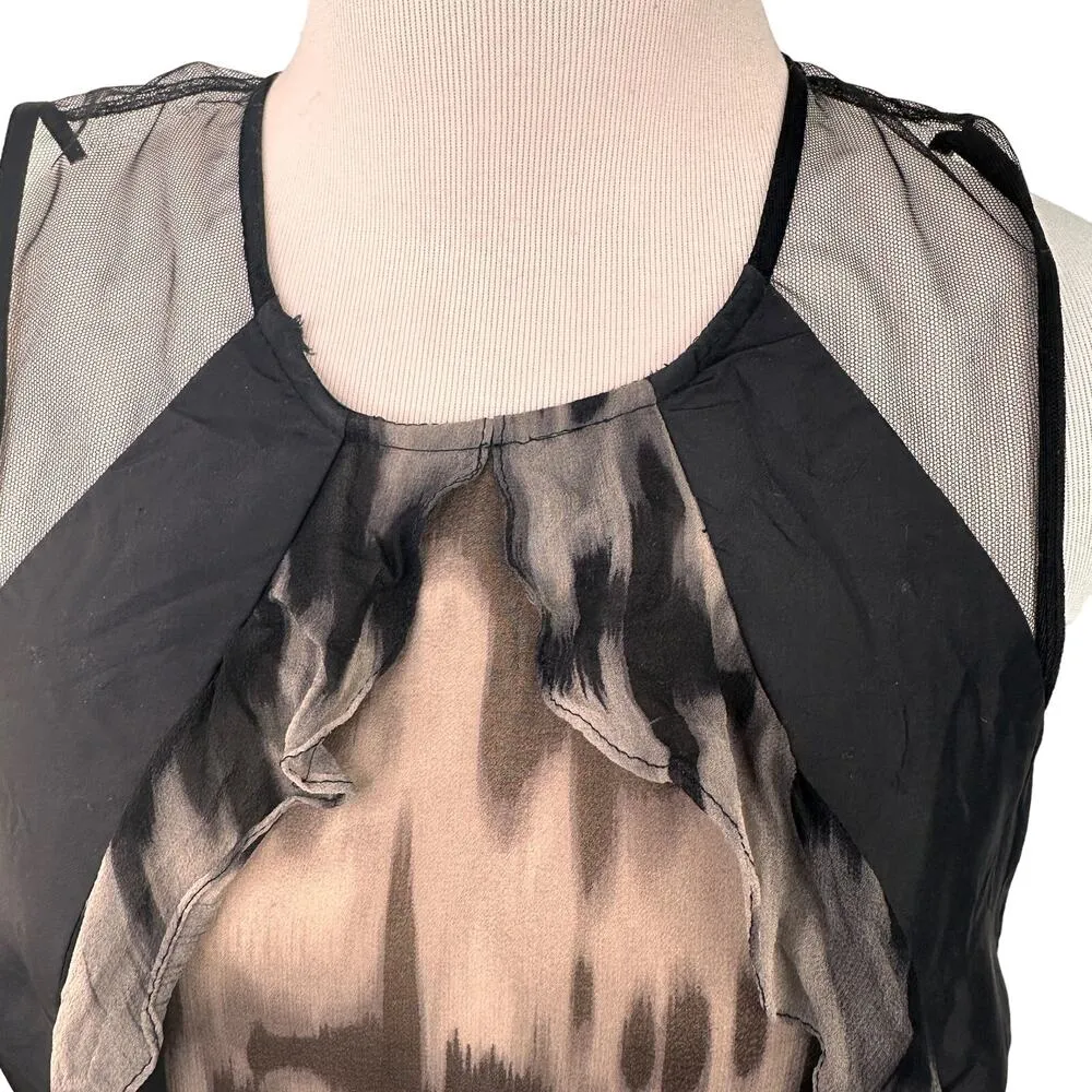 Tracy Reese Silk Ruffle Sheer Dress Size Small - Image 9