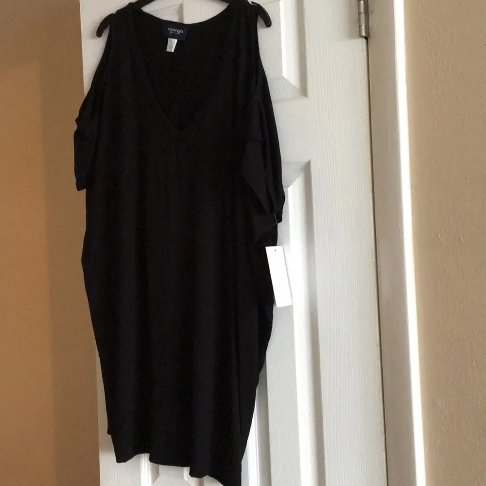 NWT Black Cold Shoulder Comfy Tunic Coverup SWIMSUITS FOR ALL Size XL - Image 3