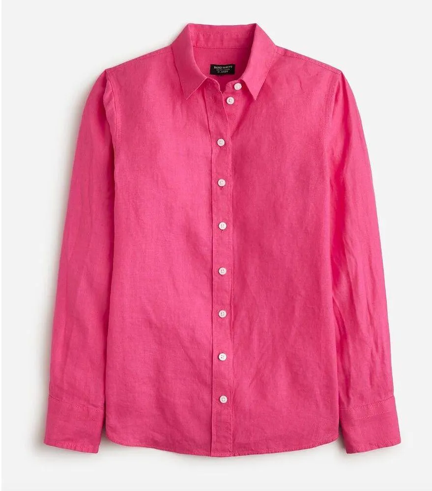 J.Crew Tall Wren Slim Shirt Baird McNutt Irish Linen Snapdragon Pink US 2 NWT - Image 2