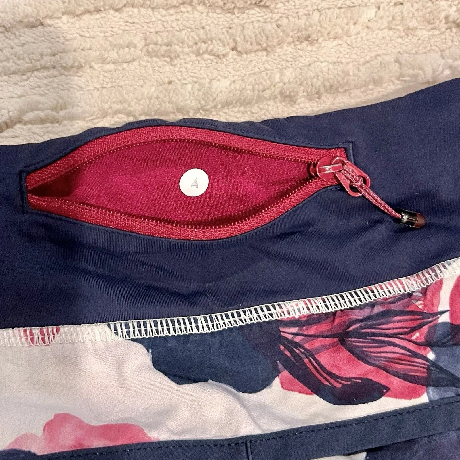 Lululemon Women’s Run Speed Short 2 Way Stretch Inky Floral Ghost Inkwell GUC 4 - Image 9