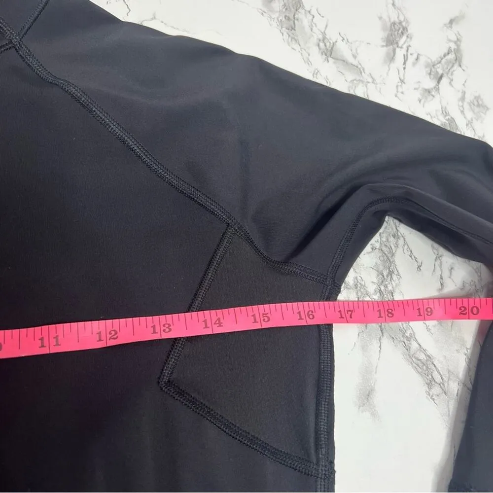 Athleta eclipse half zip black reflective long sleeve pullover sz S - Image 6