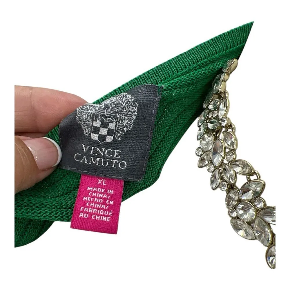 Vince Camuto Kelly Green Bodycon Midi Dress Crew Neck Sleeveless - Image 5