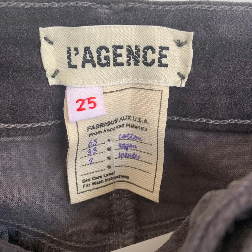 L'AGENCE The Affair High Rise Velvet Flare Jeans in Gray - Image 7