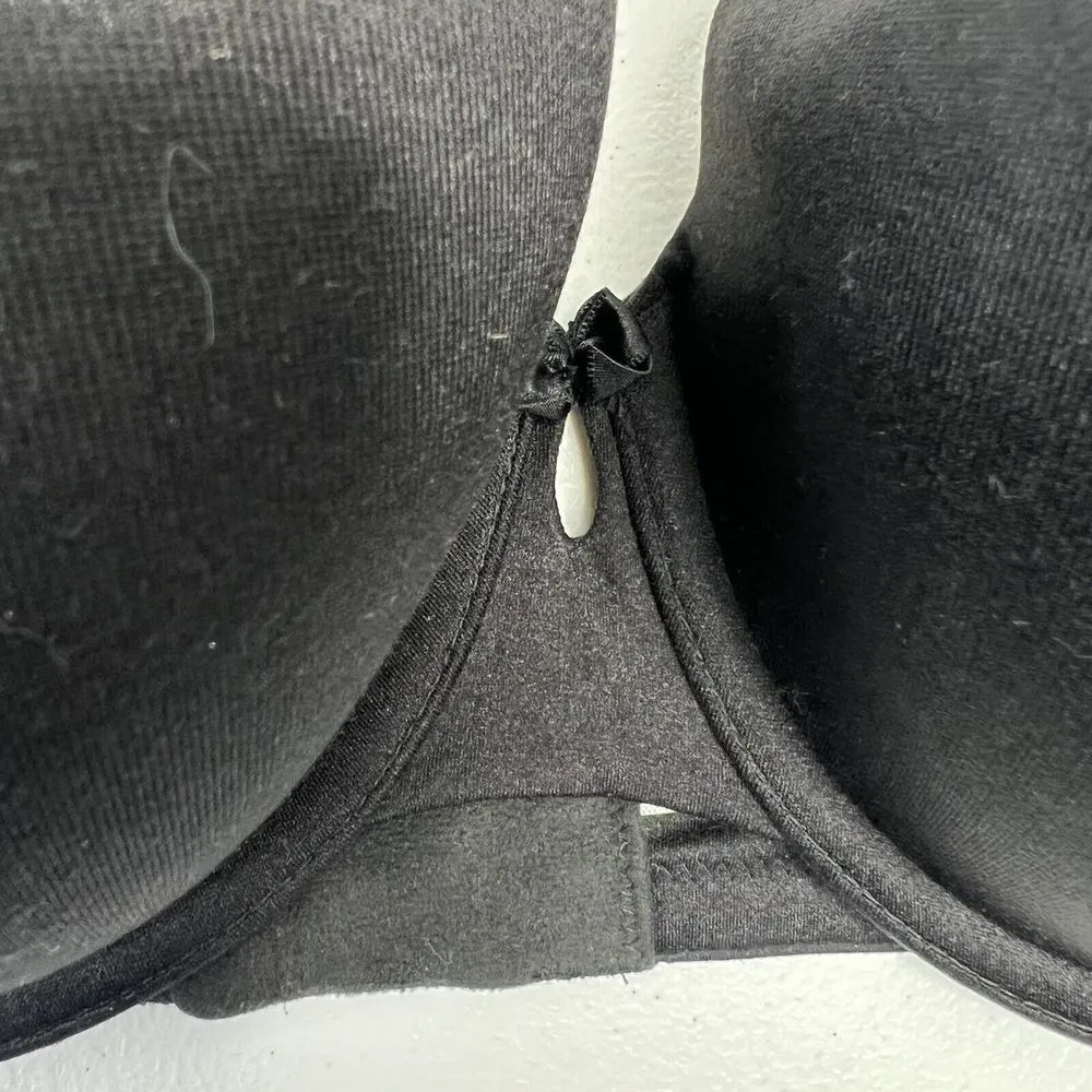 Cacique Size 40DD Bra Lightly Lined Full Coverage Balconette Black Underwire - Image 3