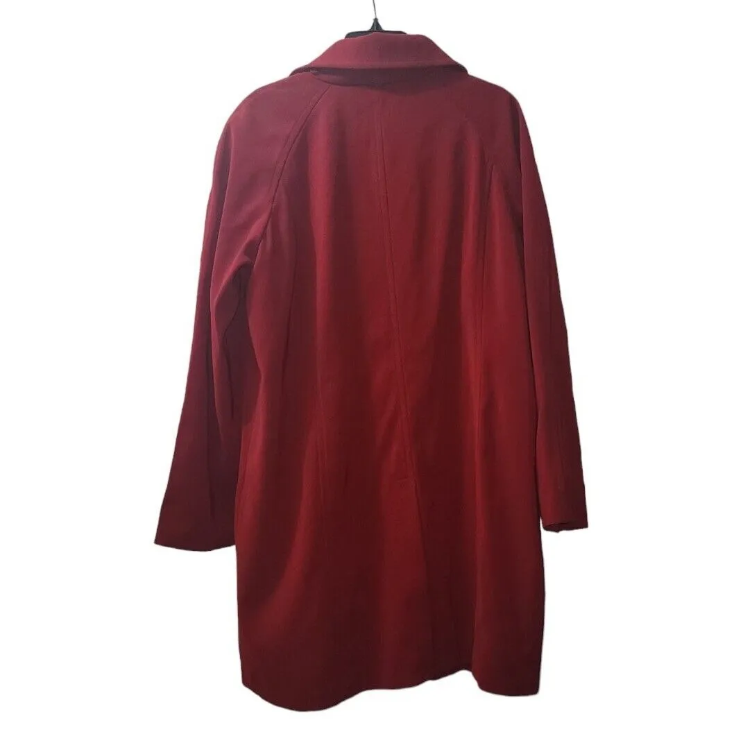 London Fog Red Coat Classic Fit Toggle Closure Overcoat XL/XG‎ - Image 2