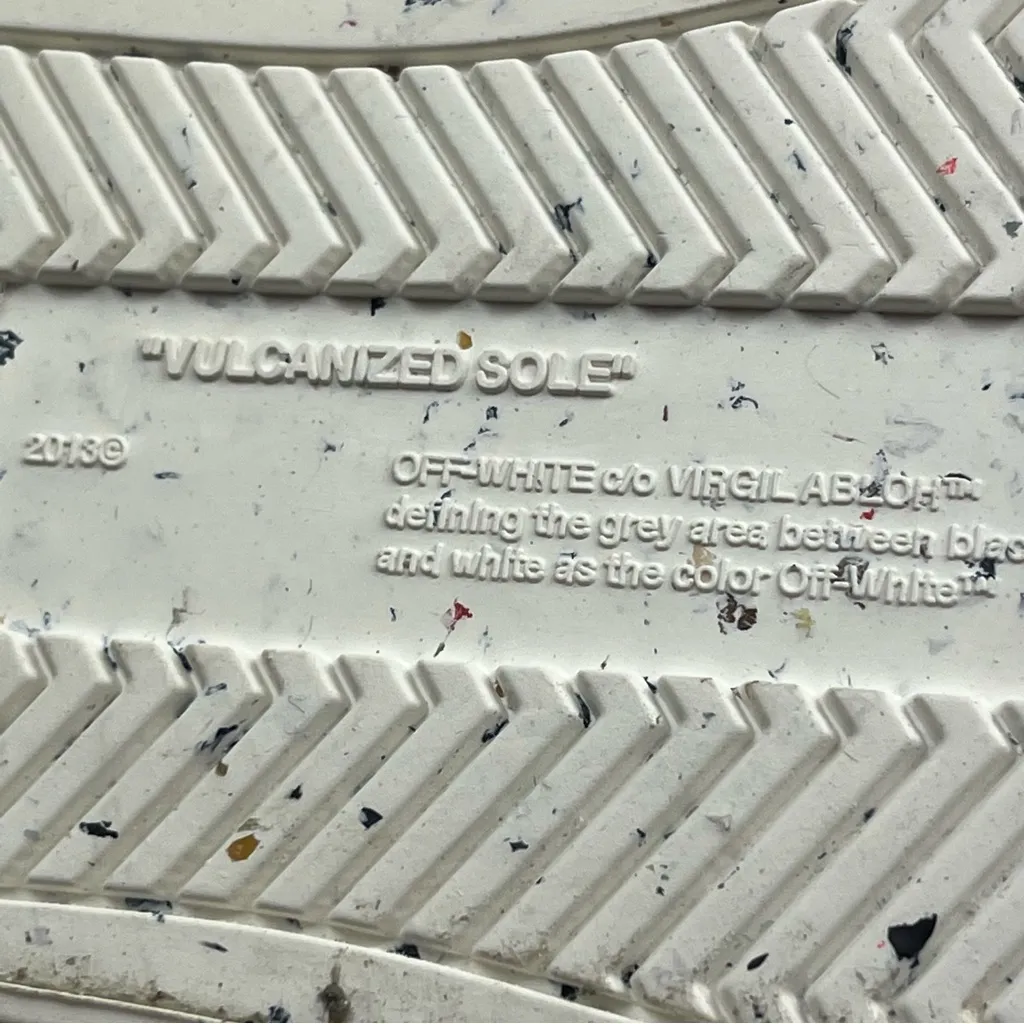 Off-White Low‎ Vulcanized Canvas White Sneaker Shoe Women SZ 36 US 6 NEW *FLAW - Image 10