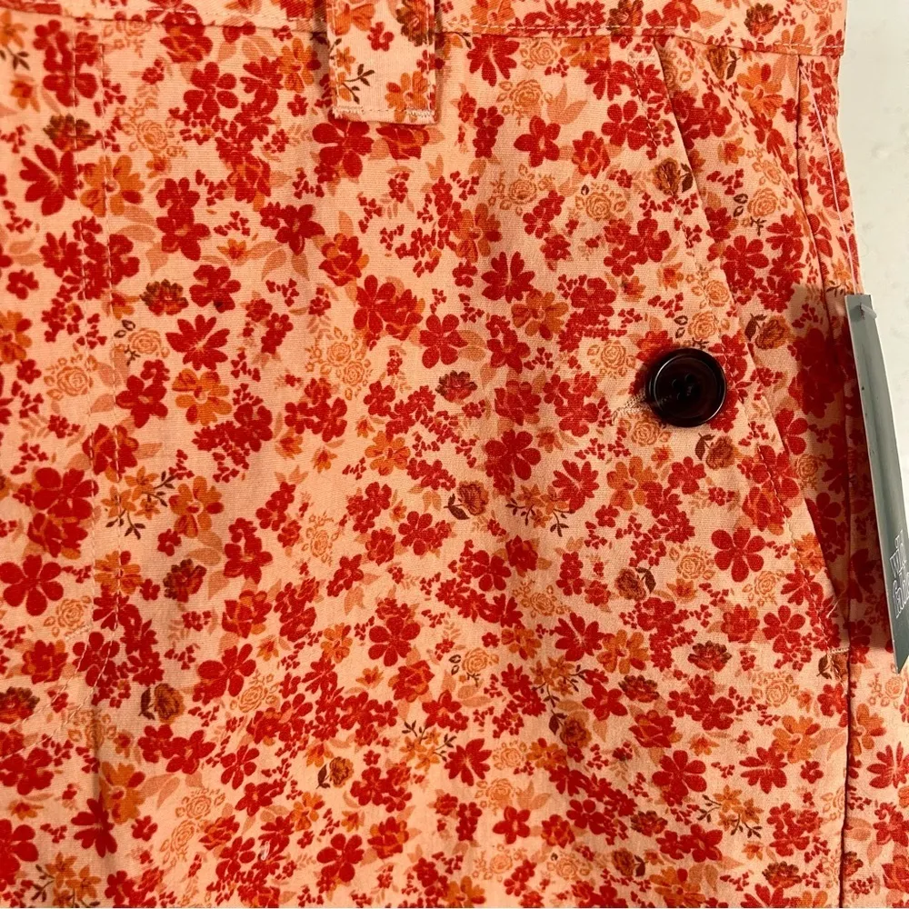 🦋 Wild Fable NWT Orange Floral A-Line Mini Skirt Size 12 Spring Casual - Image 3