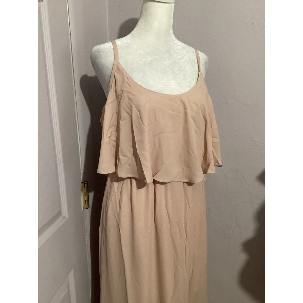 Show Me Your Mumu Caitlin Ruffle Maxi Dress Dusty Blush Pink - Image 2