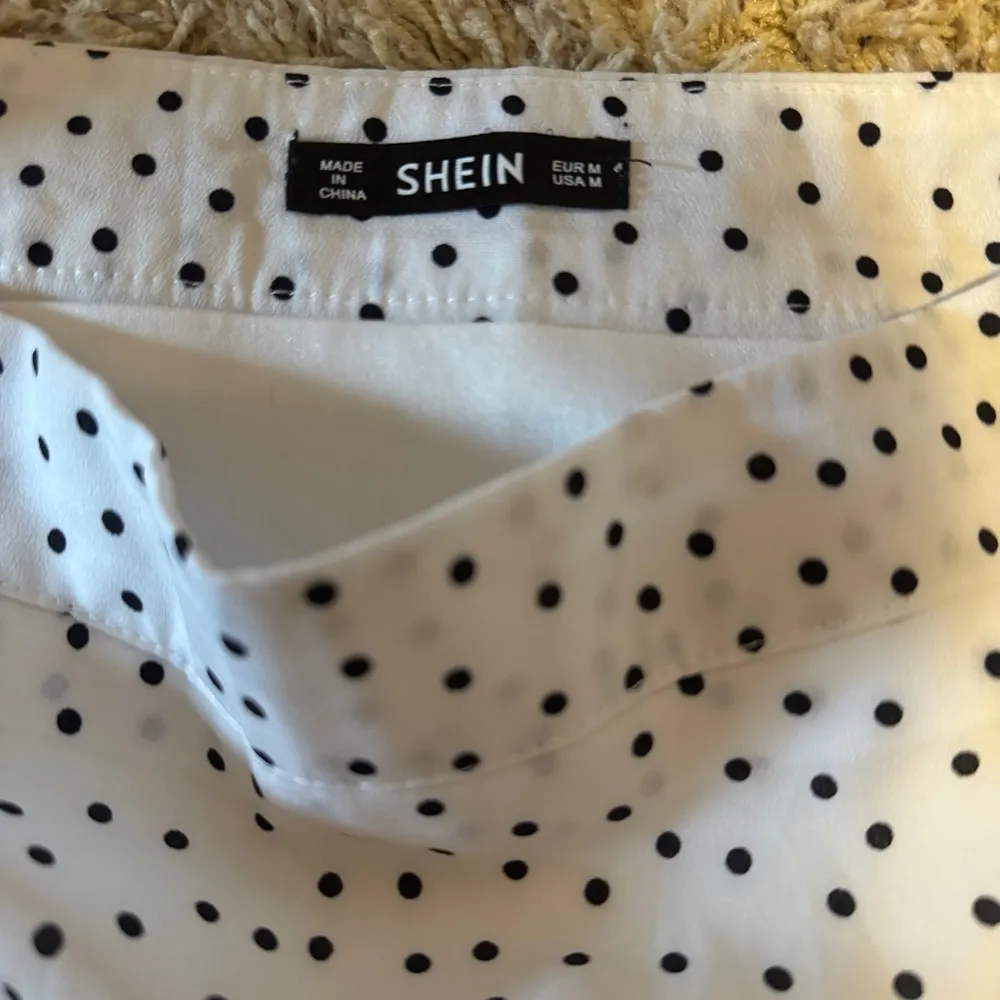 White Black polka dot Mini Wrap Skirt - Image 4