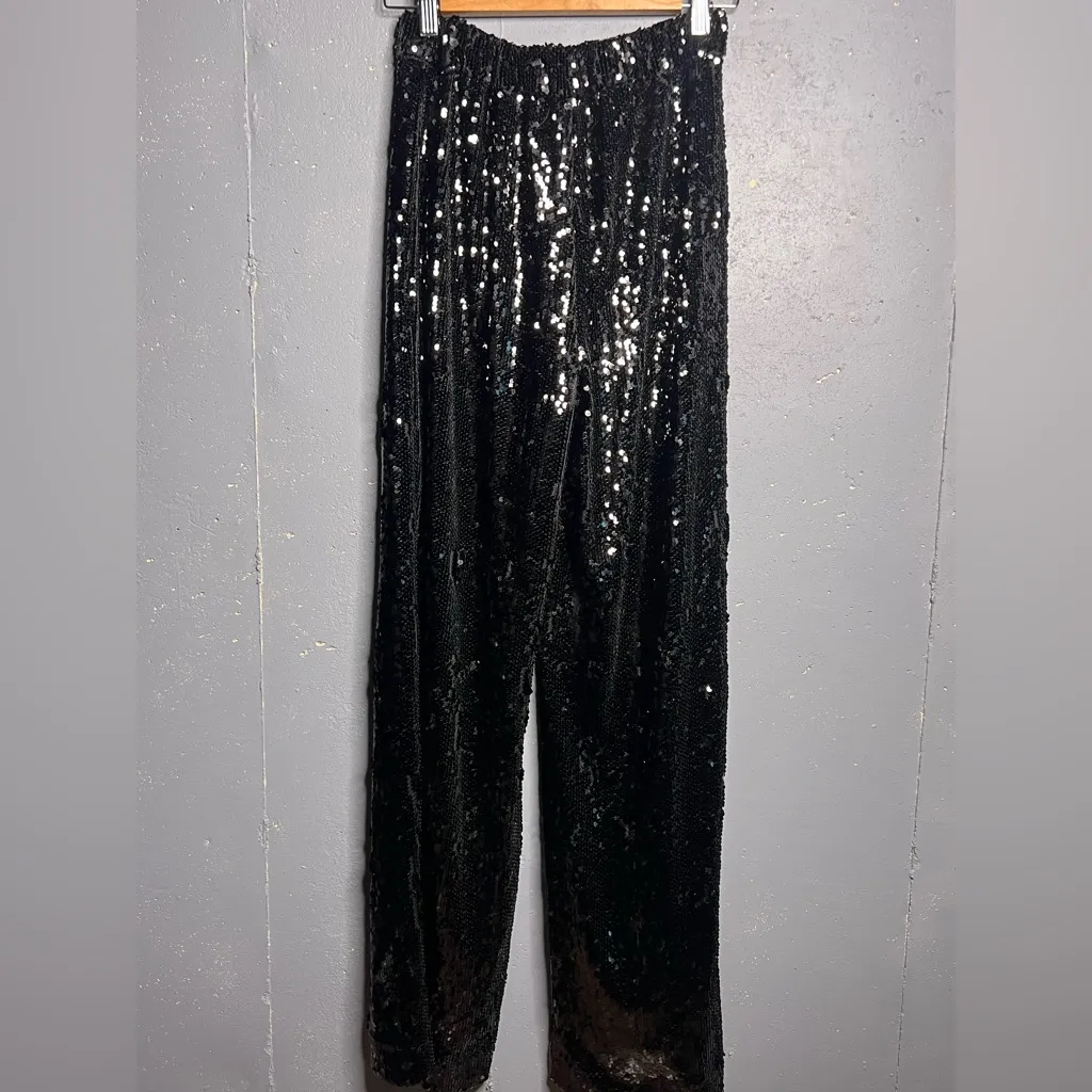 WAYF Encore Wide Leg Sequin Pants in size XS NWT - Image 4
