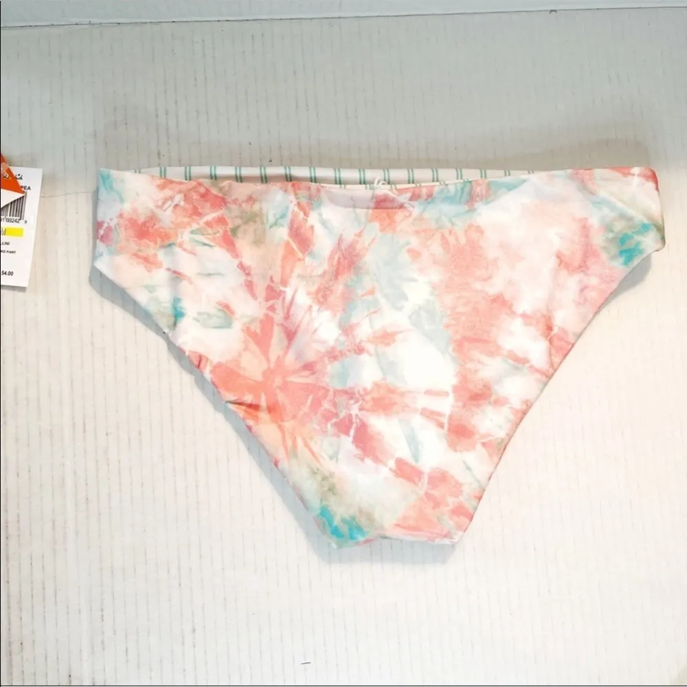 Splendid Swim Bellini Reversible Retro Bikini Bottom Sz M NWT Tie Dye Stripes - Image 8