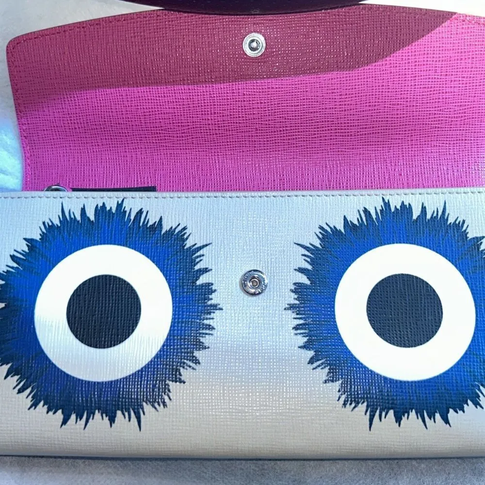 Authentic Fendi Leather  Pink & Blue Wallet - Image 12