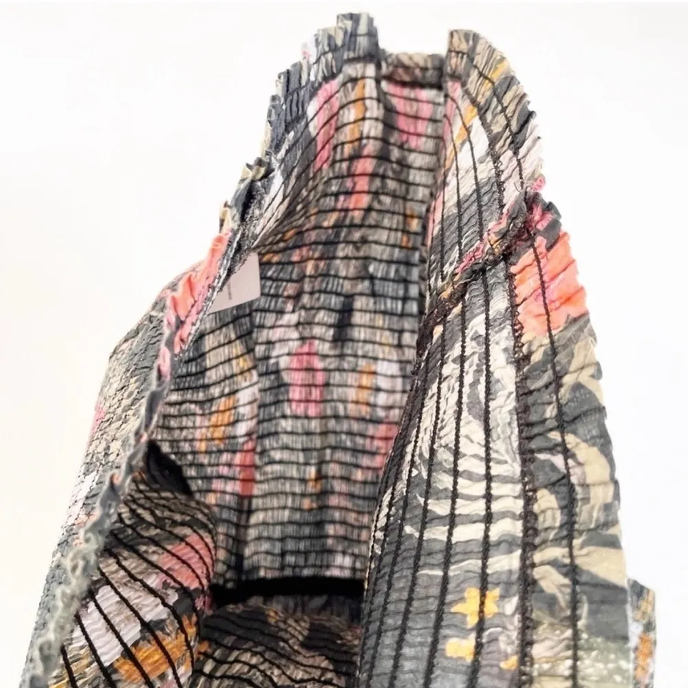 Rebecca Minkoff Floral Geneva Smocked Mini Dress in Green Multi - Image 8