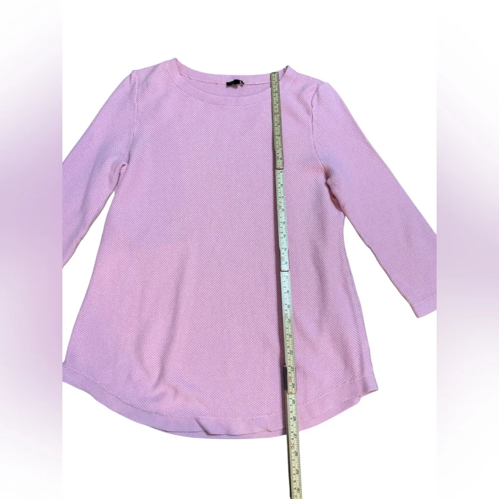 Talbots Pink Textured Knit Top Classic & Comfy 💗Sz L Soft Cotton Blend Feminine - Image 6