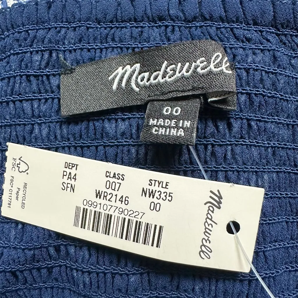 NWT Madewell Women's Textured Maxi Slip Dress Floral Size 00 Spring Casual - Image 9