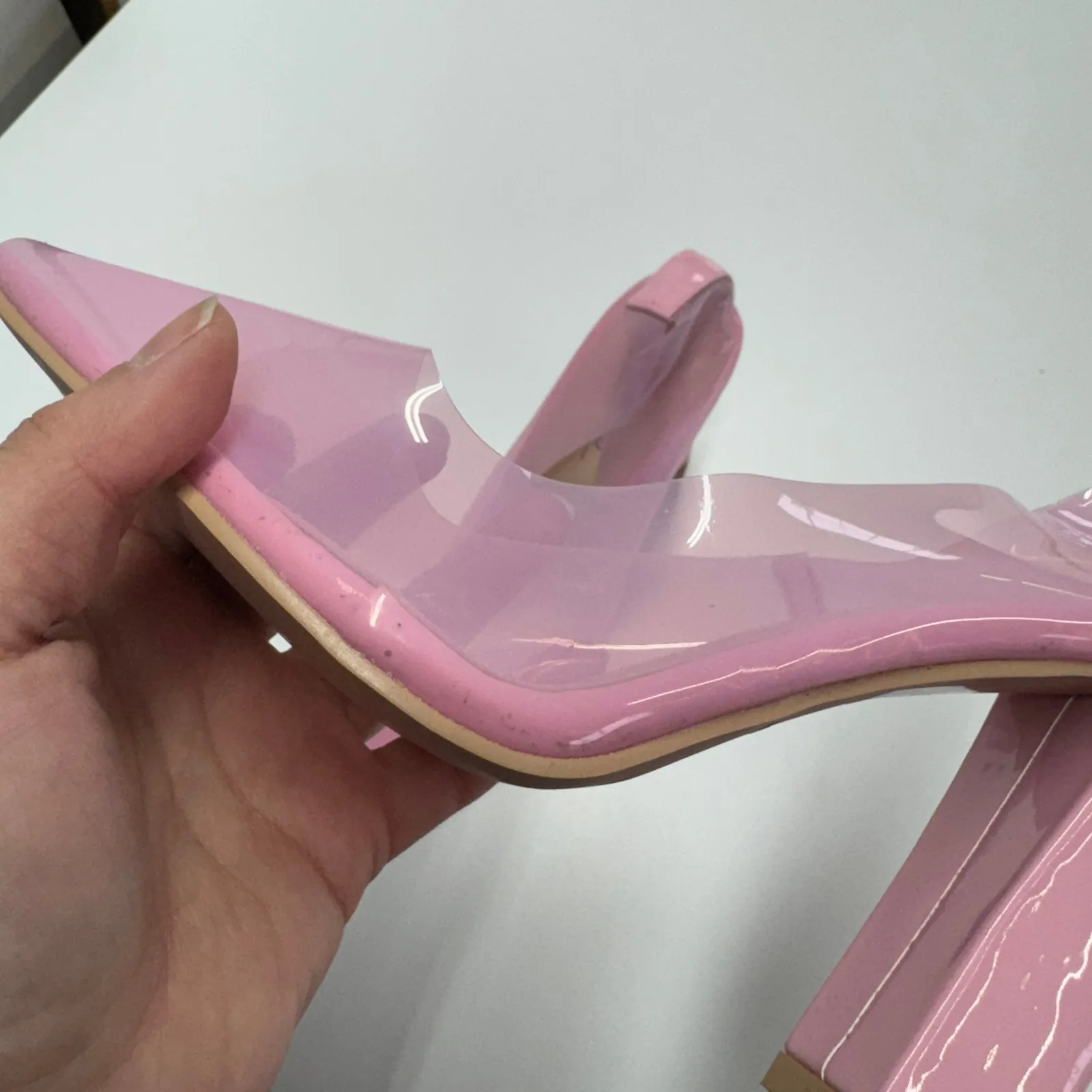 Nasty Gal Heels Womens 6 Pink Pointed Toe Block‎ Heel Barbie Core - Image 8