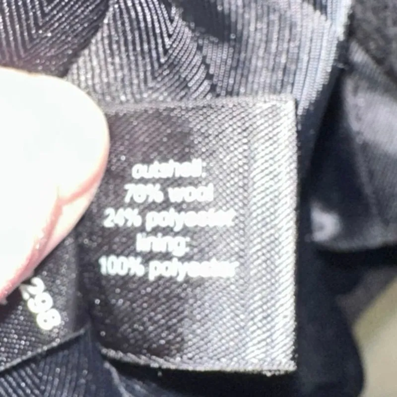 NWT The Limited Wool Blend Peacoat Small Charcoal Gray Belted Cropped Coat - Image 7