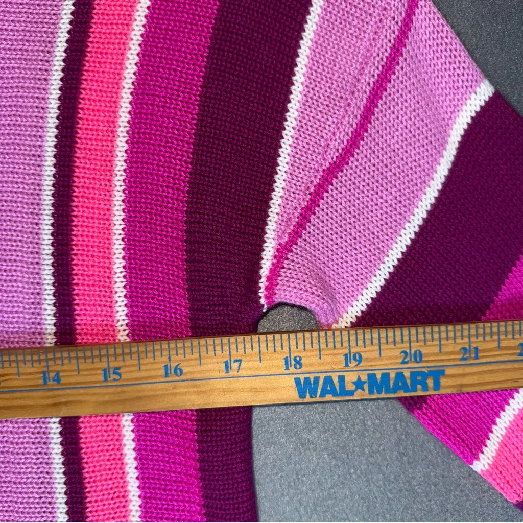 Lilly‎ Pulitzer Pink and Purple crewneck long sleeve Knit Sweater Size Medium - Image 10