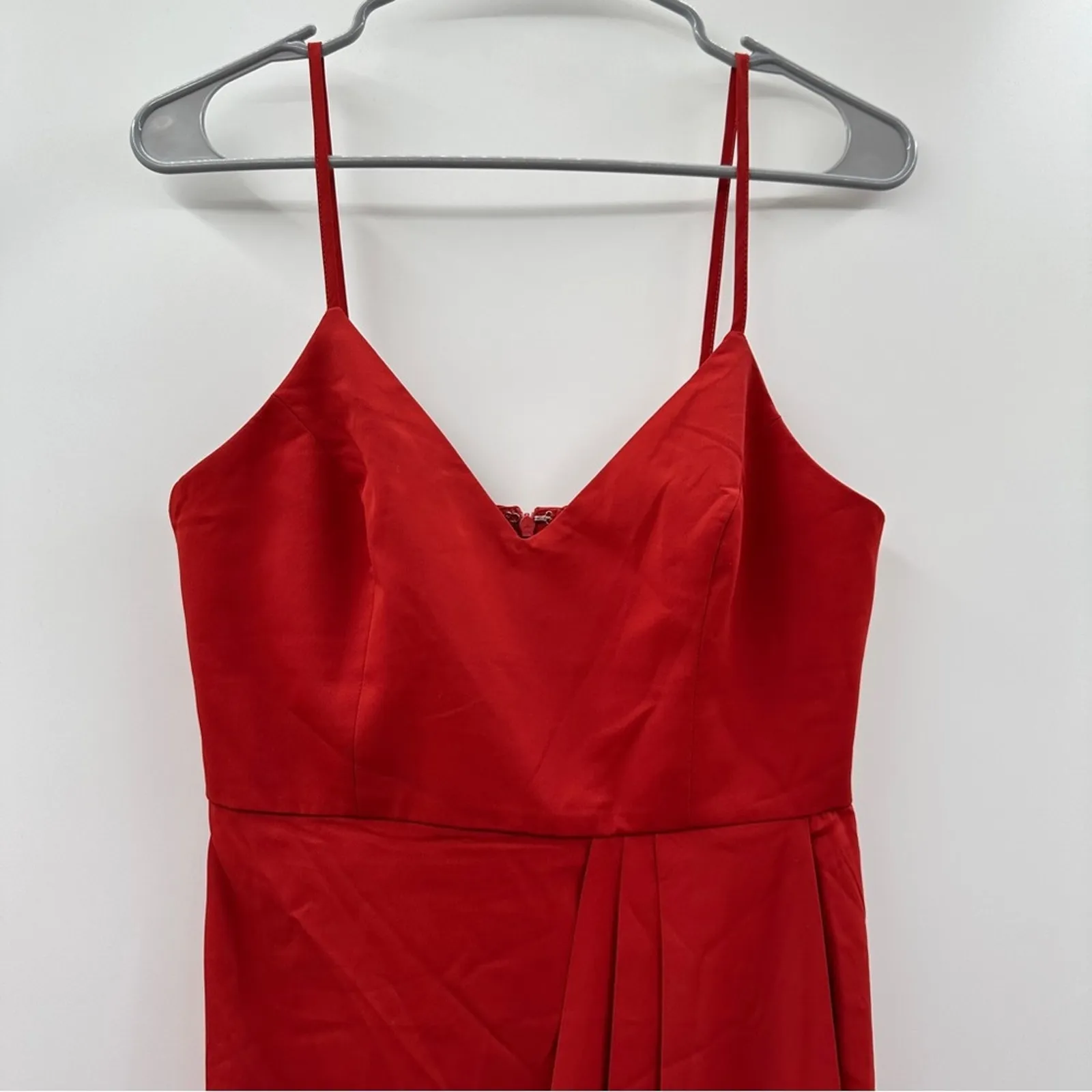 Lulus Reinette Rust Red Sleeveless Pleated Overlapped‎ Midi Dress Size S - Image 5
