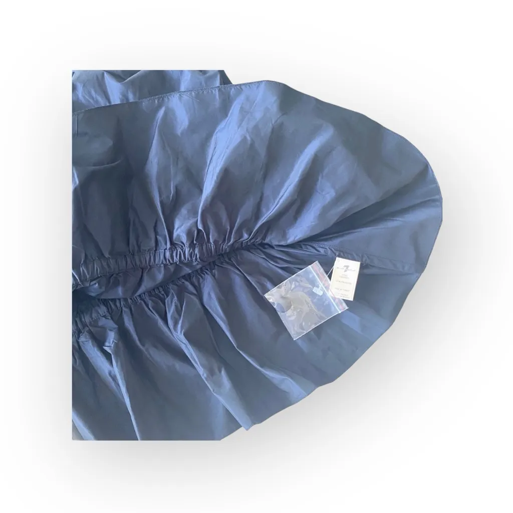 new 7 for All Mankind® ㋛ Shiny Taffeta Strapless Peplum Top  ㋛ Midnight Navy ㋛ L - Image 12