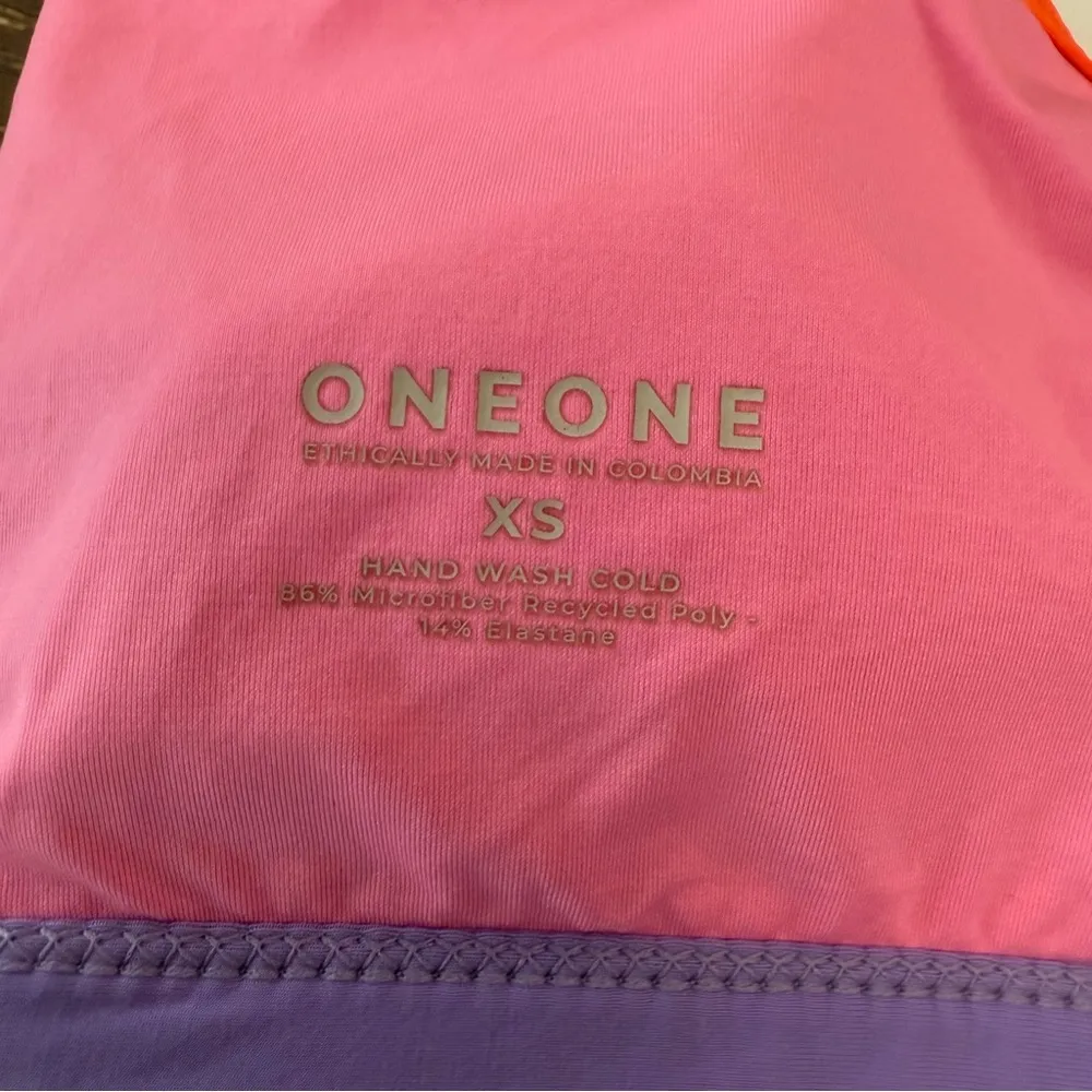 OneOne‎ Bandeau Bikini Set Size XS Daisy Print Pink - Image 3