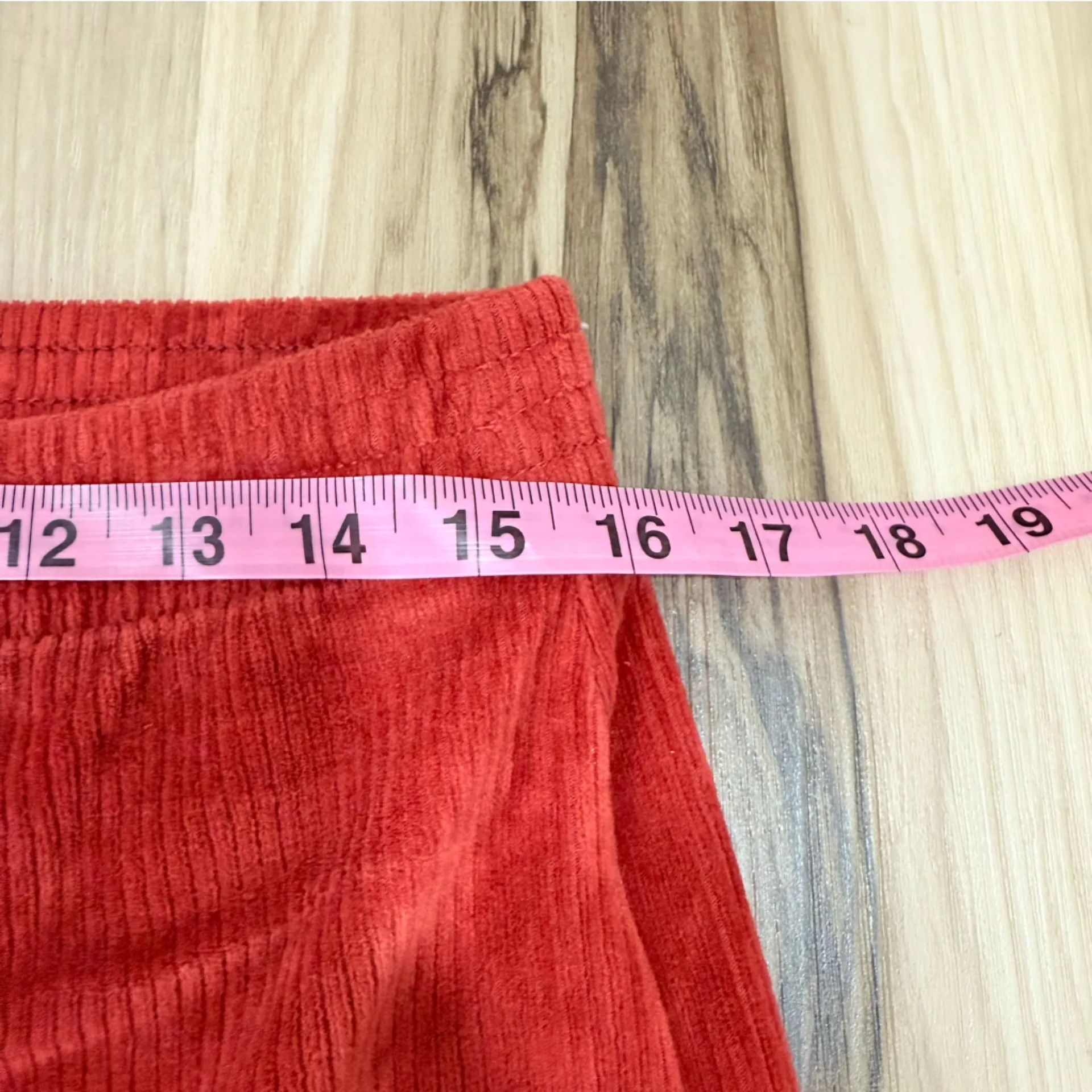 Aerie Red Ribbed Velour Flare Pants High Waisted Super Soft - Image 6