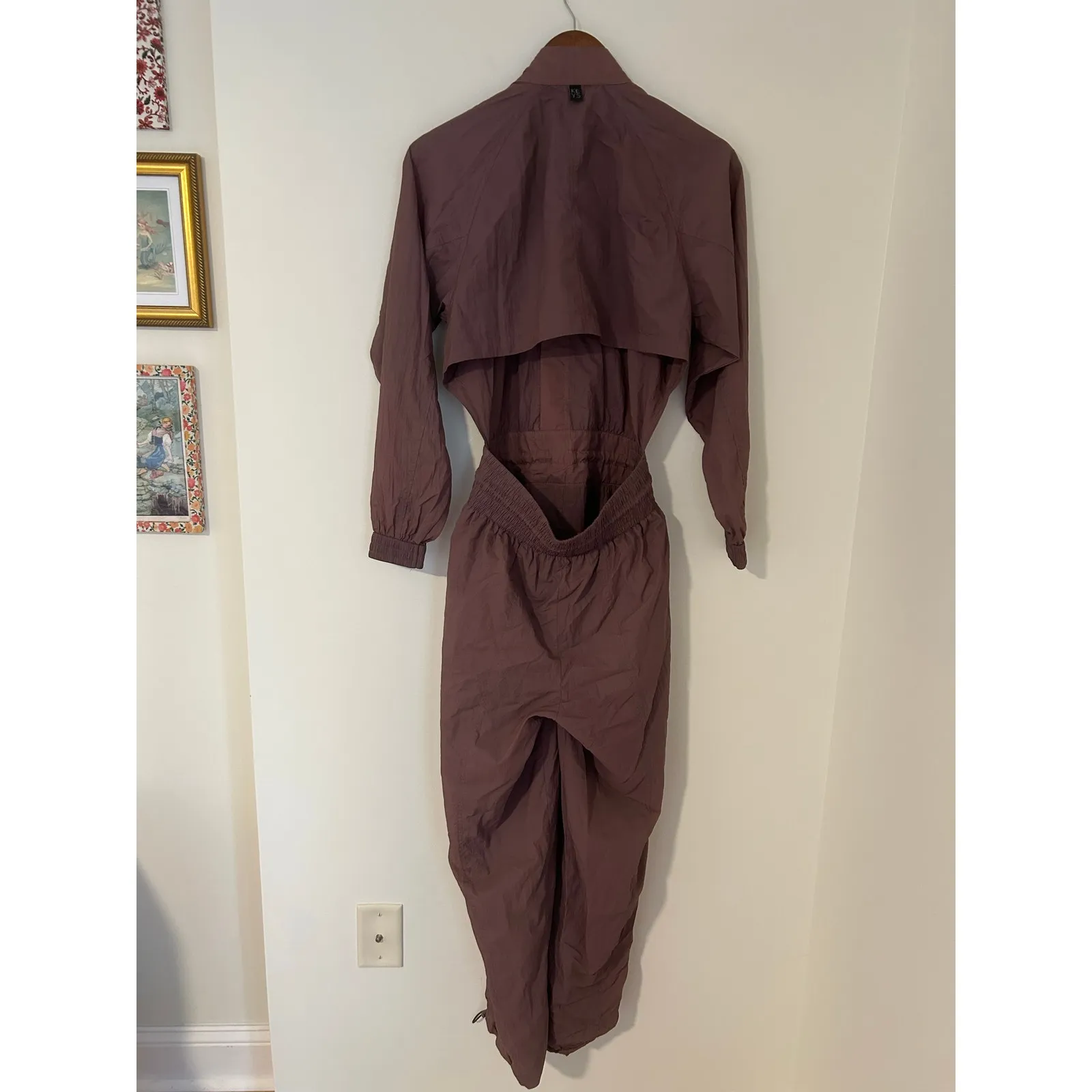Athleta Alicia Keys Utility Windbreaker Jumpsuit Purple Mauve Cocoa EUC 4 Open - Image 11