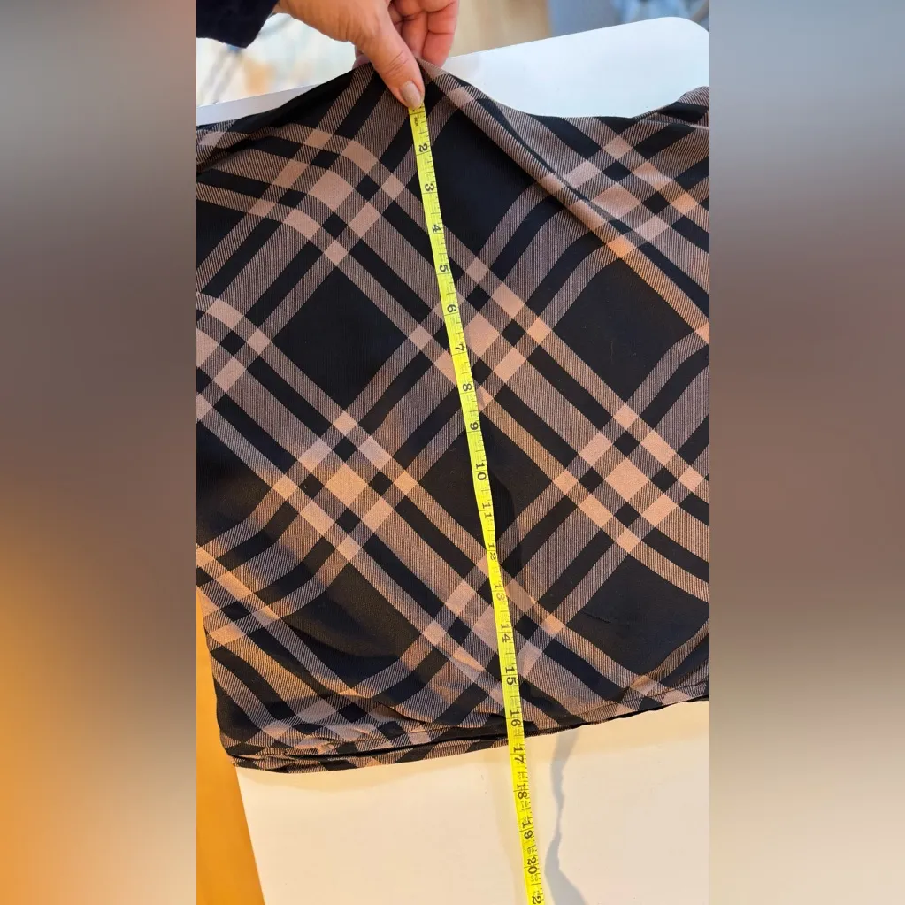 Hot Topic Brown & Black Plaid Star Twofer long Maxi Dress - Image 9