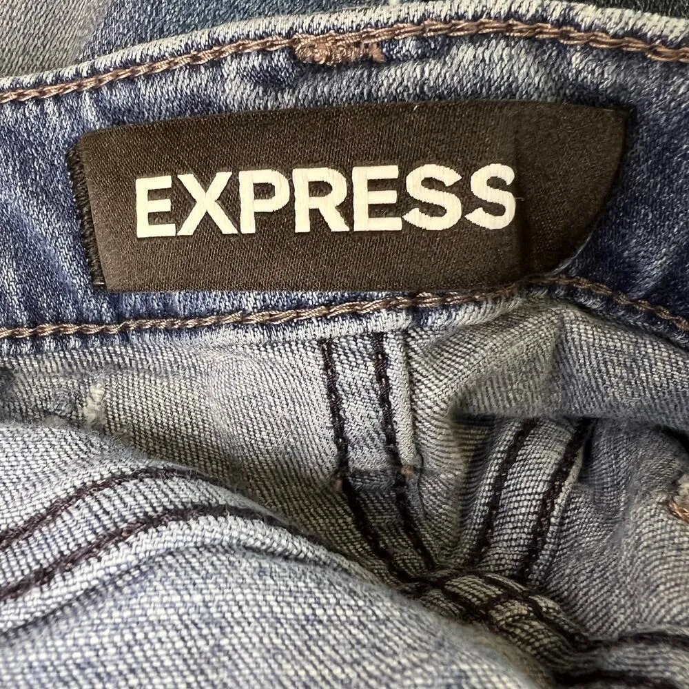 Express Women's Pattern Ankle Legging Jeans Size 8 - Image 3