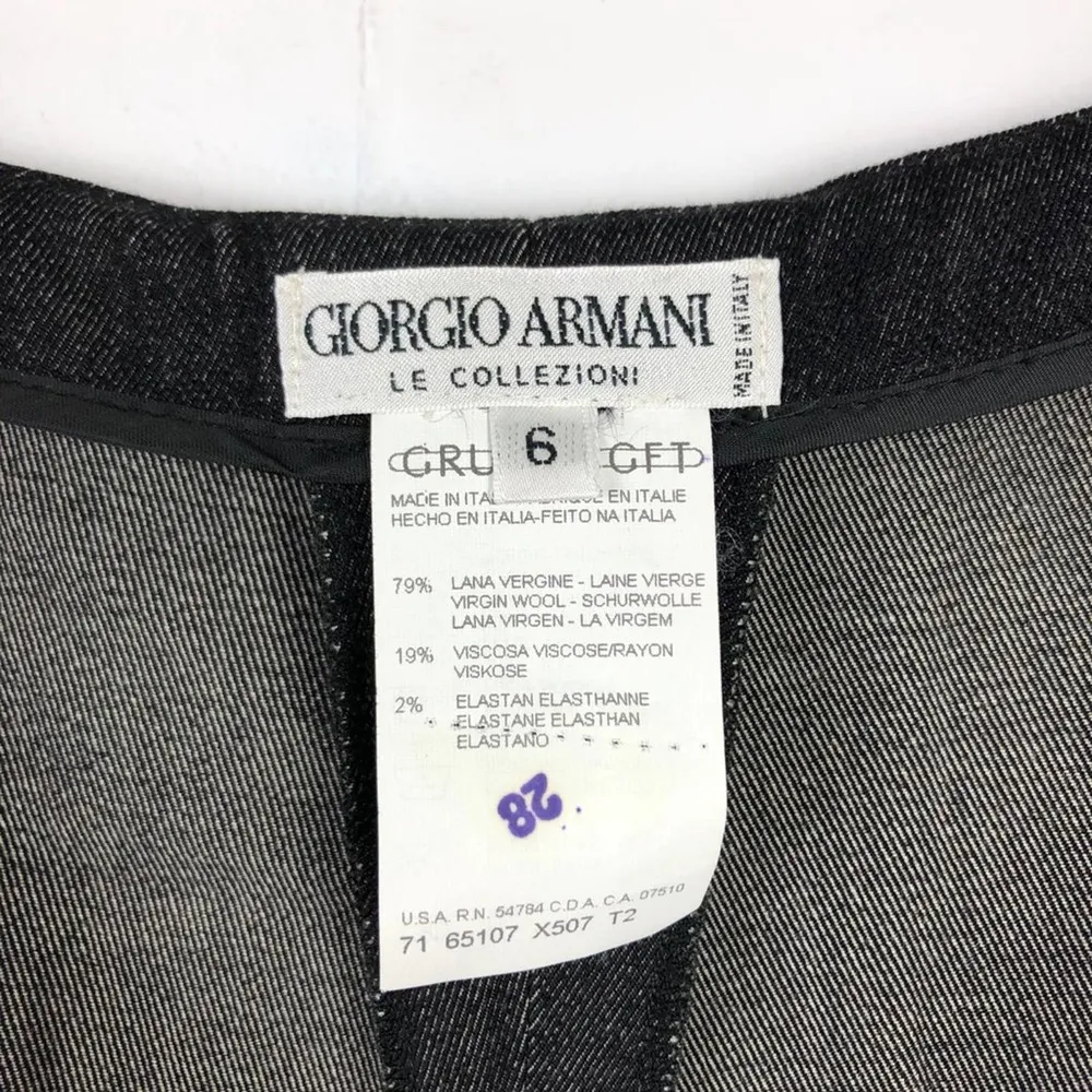 GIORGIO ARMANI Virgin Wool Career/Dress Trousers Pants Size 6 Workwear Office - Image 14